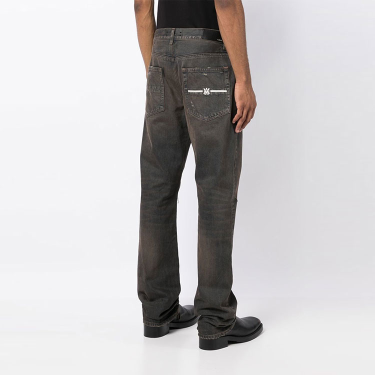 Purchase アミリ FW22 グラデーション刺繍ダメージデニムジーンズ グレー メンズ PS23MDF008-950