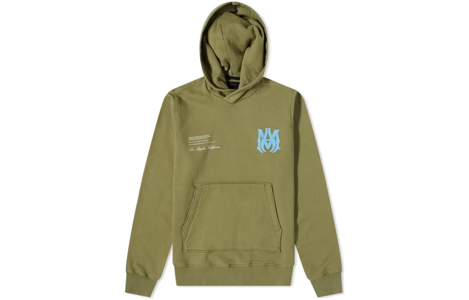 AMIRI FW22 Green Hoodie with Logo Print for Men PF22MJL020-301