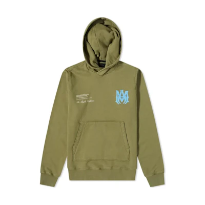 AMIRI FW22 Green Hoodie with Logo Print for Men PF22MJL020-301