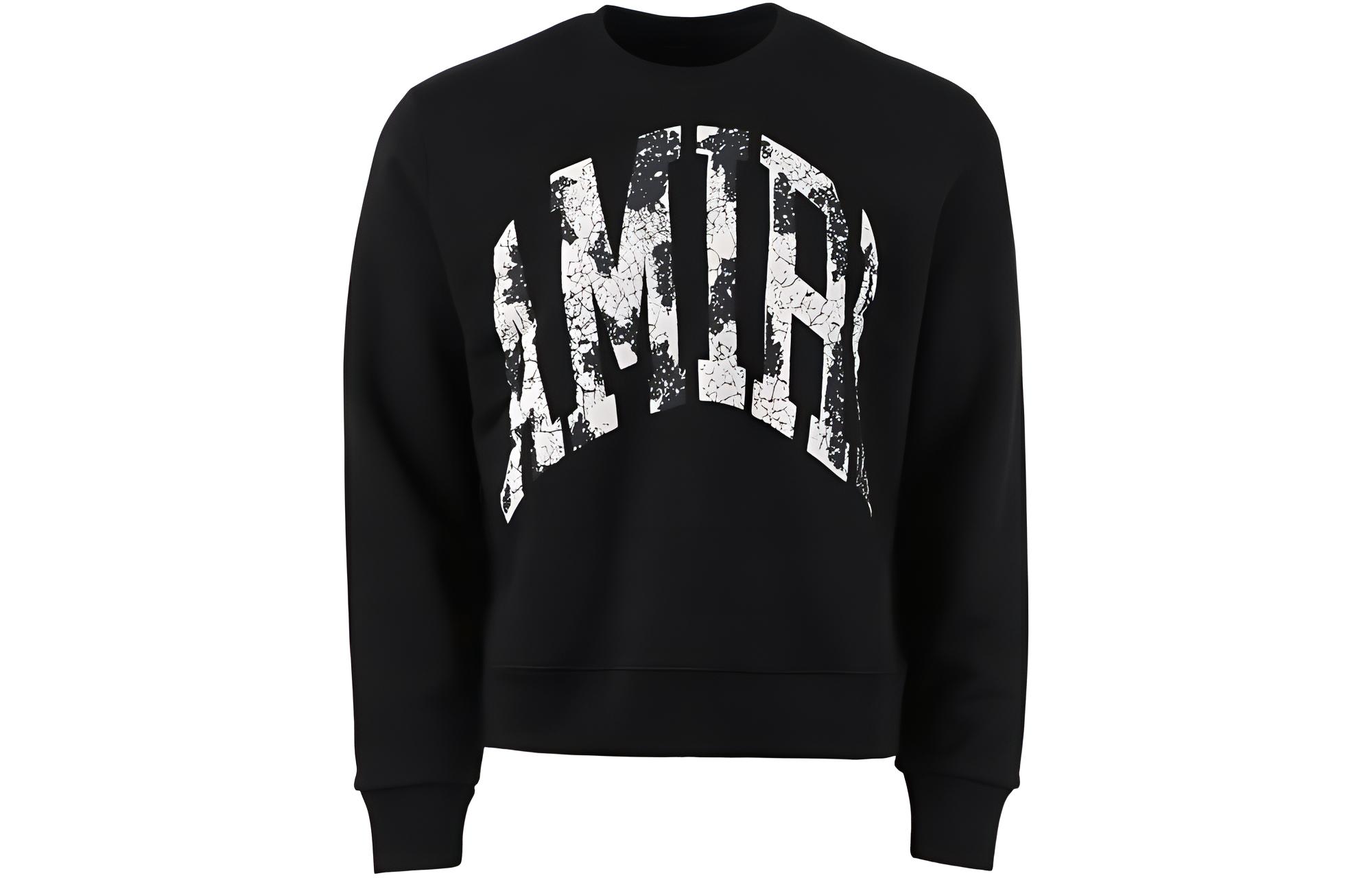 AMIRI FW22 Letter Printed Crewneck Sweatshirt Black PF22MJC027F001