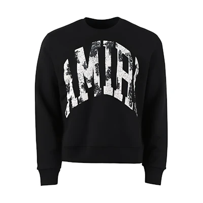 AMIRI FW22 Letter Printed Crewneck Sweatshirt Black PF22MJC027F001