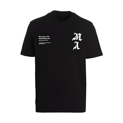 AMIRI FW22 Letter Skull Print Crewneck Short Sleeve T-Shirt Black Mens. AW22MJG001-001