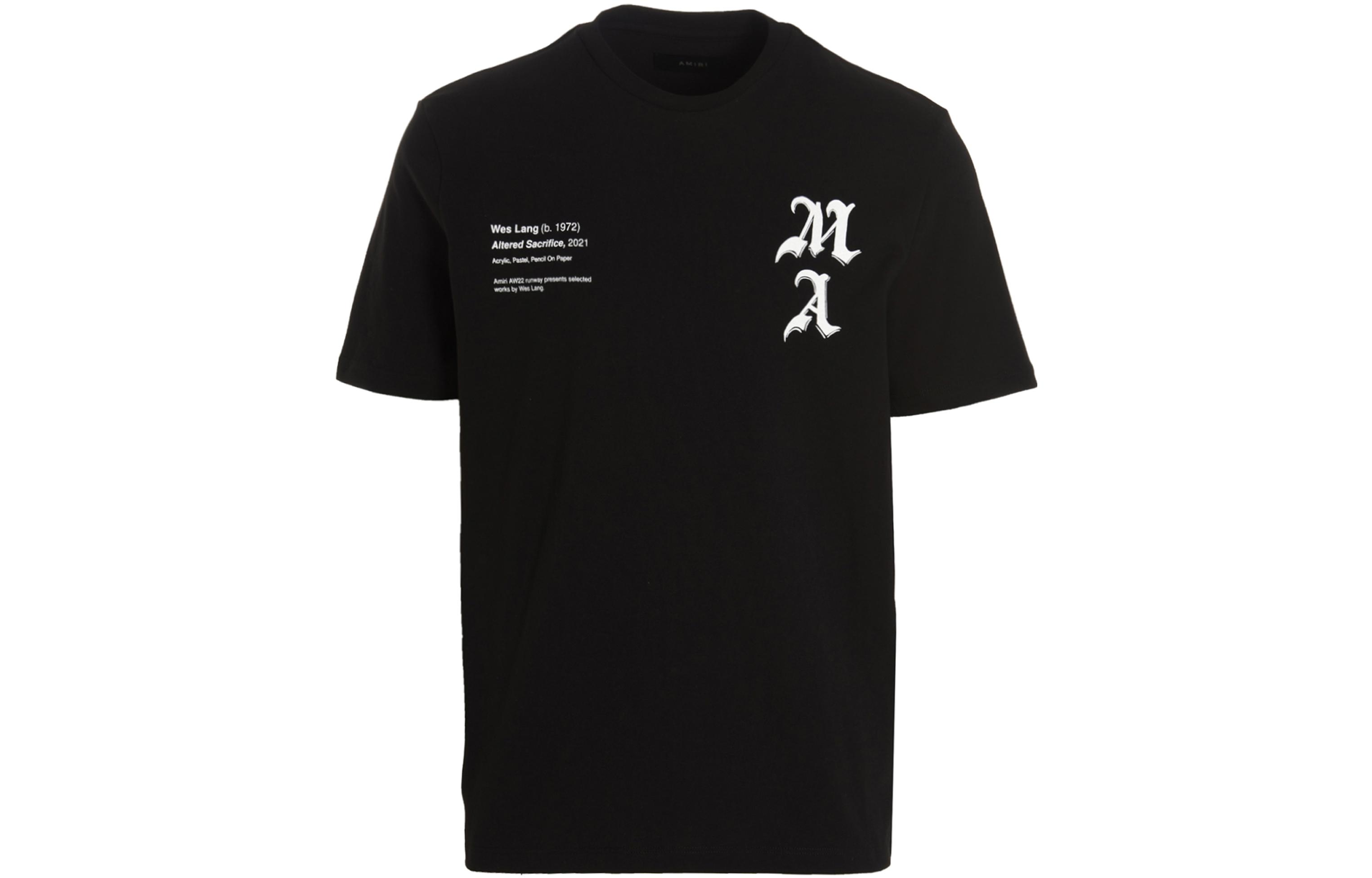 Order AMIRI 2022秋冬字母骷髅印花黑色短袖男士T恤。 AW22MJG001-001