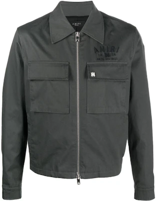 Jaket Zip-Up Logo Sulaman AMIRI FW22 Kelabu PF22MOS-005 Buy Jaket Zip-Up Logo Sulaman AMIRI FW22 Kelabu PF22MOS-005