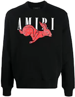 AMIRI FW22 Logo Print Crewneck Sweatshirt Black PS23MJG043-001 AMIRI FW22 Logo Print Crewneck Sweatshirt Black PS23MJG043-001