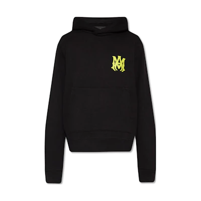 AMIRI FW22 Logo Print Hoodie Black Fall Collection PF22MJH017BLACK