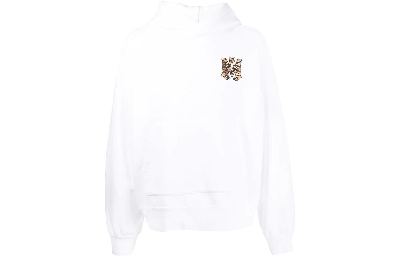 AMIRI FW22 Logo Print Pullover Hoodie White PS22MJG062100