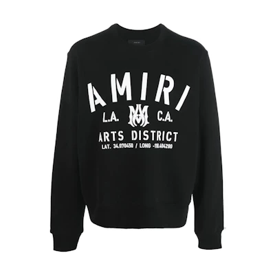 AMIRI FW22 Logo Print Pullover Long Sleeve Sweatshirt Black () PF22MJC050-001