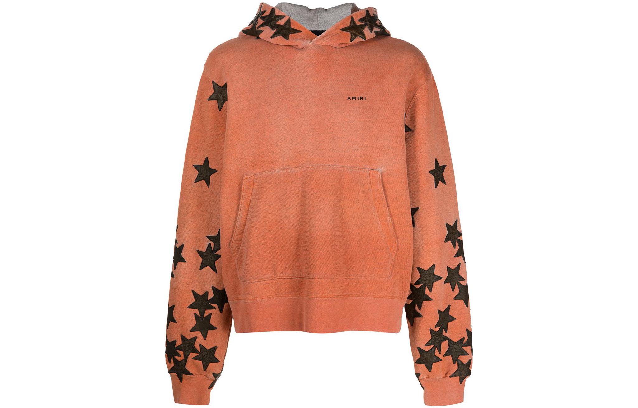 AMIRI FW22 Orange Star Print Pocket Hoodie PS22MJH002-666