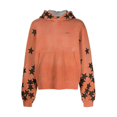 AMIRI FW22 Orange Star Print Pocket Hoodie PS22MJH002-666
