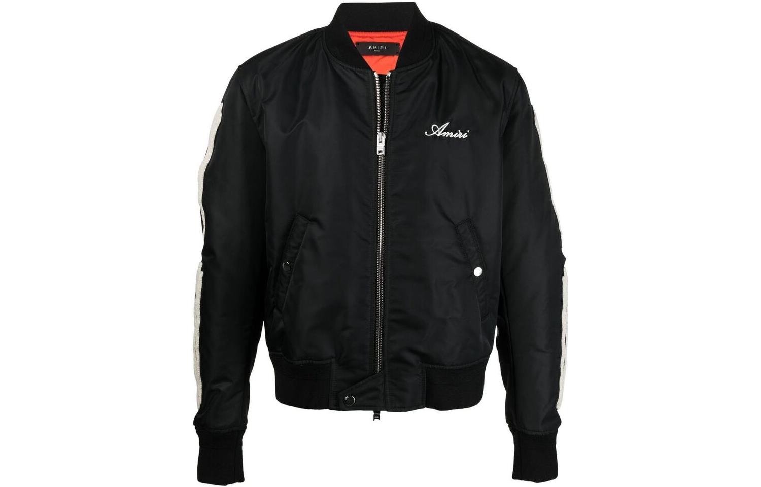 AMIRI FW22 Padded Nylon Zip Jacket Black Fall Collection MOS008001