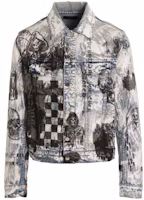 Order AMIRI FW22 Pattern Print Single-Breasted Denim Jacket Men - Multicolor. MDT001994