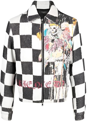 AMIRI FW22 メンズチェックプリントカラー付きジャケット AW22MJF018-900 Buy AMIRI FW22 メンズチェックプリントカラー付きジャケット AW22MJF018-900