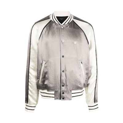 AMIRI FW22 Silver Colorblock Glossy Jacket PF22MOS010-785