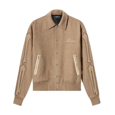 AMIRI FW22 Single-Breasted Bone Logo Jacket Brown Male 191846343625
