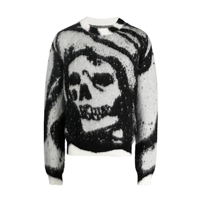 AMIRI FW22 Skull Logo Embroidered Crewneck Pullover Sweatshirt Multicolor Men AW22MKL022-271