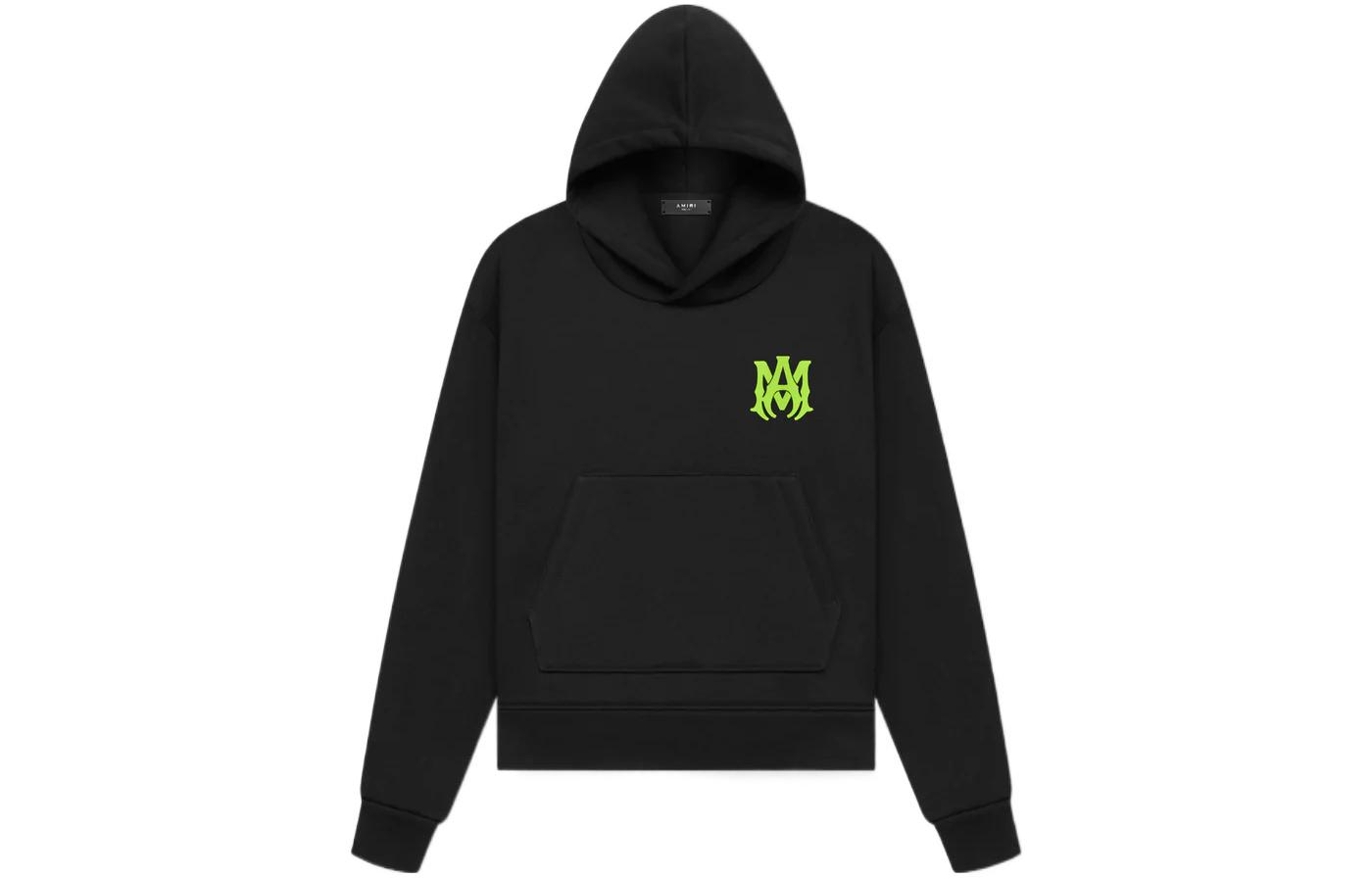 AMIRI FW22 Small Logo Embroidered Hoodie Unisex Black PF22MJH017-763
