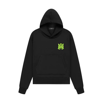 AMIRI FW22 Small Logo Embroidered Hoodie Unisex Black PF22MJH017-763