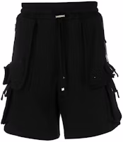 AMIRI FW22 Solid Elastic Drawstring Straight Casual Shorts Black Men PF22MJP003-001 AMIRI FW22 Solid Elastic Drawstring Straight Casual Shorts Black Men PF22MJP003-001