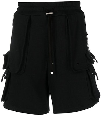 AMIRI FW22 ソリッド エラスティック ドローストリング ストレート ショーツ ブラック メンズ PF22MJP003-001 Order AMIRI FW22 ソリッド エラスティック ドローストリング ストレート ショーツ ブラック メンズ PF22MJP003-001