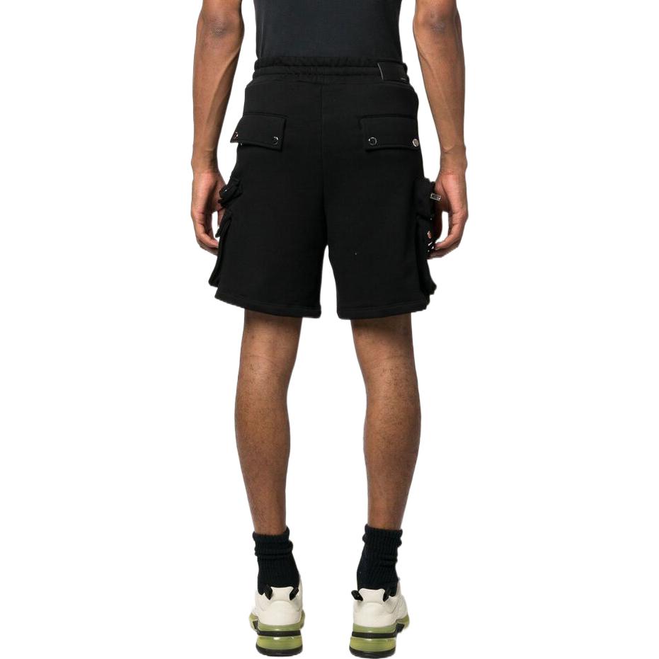 Shop AMIRI FW22 ソリッド エラスティック ドローストリング ストレート ショーツ ブラック メンズ PF22MJP003-001