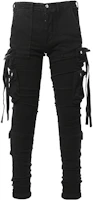 AMIRI FW22 Solid Pocket Crinkled Straight-Leg Jeans Men Black. SR3LA0001-001 AMIRI FW22 Solid Pocket Crinkled Straight-Leg Jeans Men Black. SR3LA0001-001