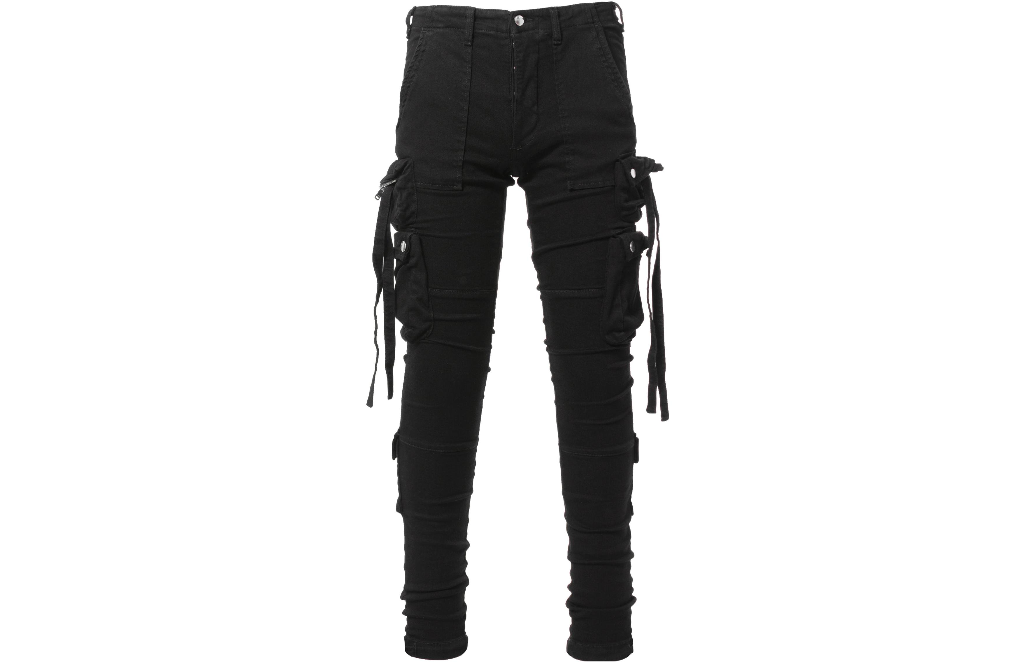 AMIRI FW22 Solid Pocket Crinkled Straight-Leg Jeans Men Black. SR3LA0001-001 圖 2