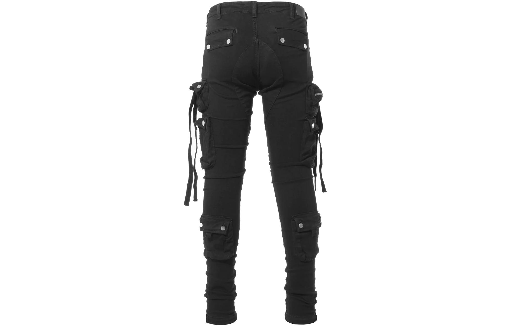 AMIRI FW22 Solid Pocket Crinkled Straight-Leg Jeans Men Black. SR3LA0001-001 圖 3