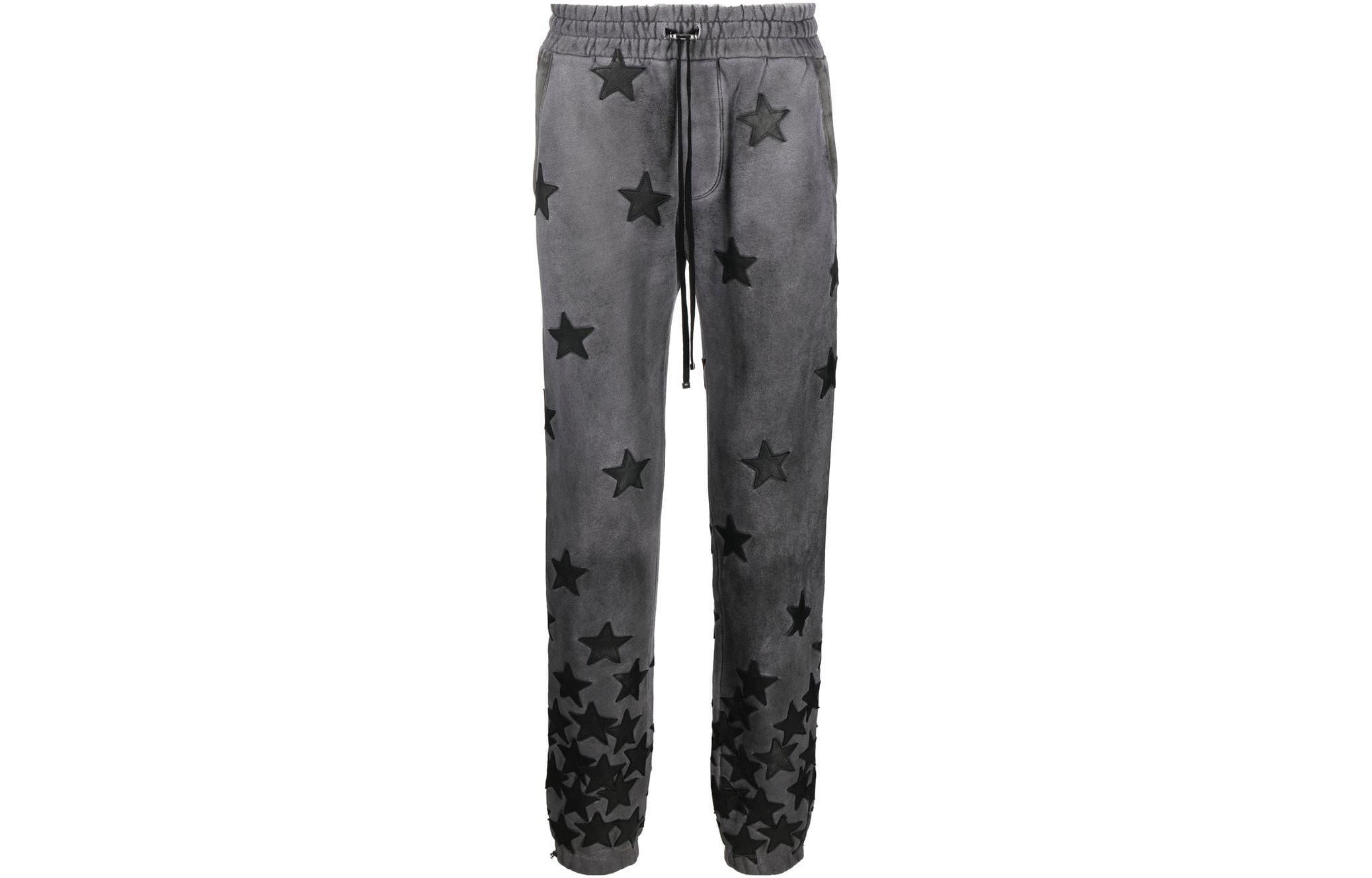 AMIRI FW22 Star Patch High-Waisted Jogger Sweatpants Men’s Grey PS22MJS001032