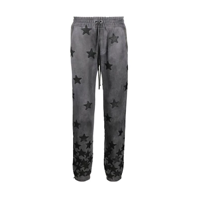 AMIRI FW22 Star Patch High-Waisted Jogger Sweatpants Men’s Grey PS22MJS001032