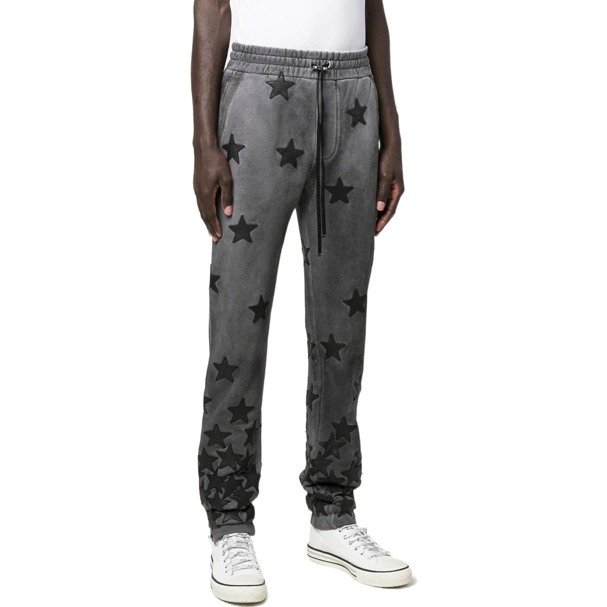 Purchase AMIRI FW22 Celana Jogger Patch Bintang High-Waisted Pria Abu-Abu. PS22MJS001032