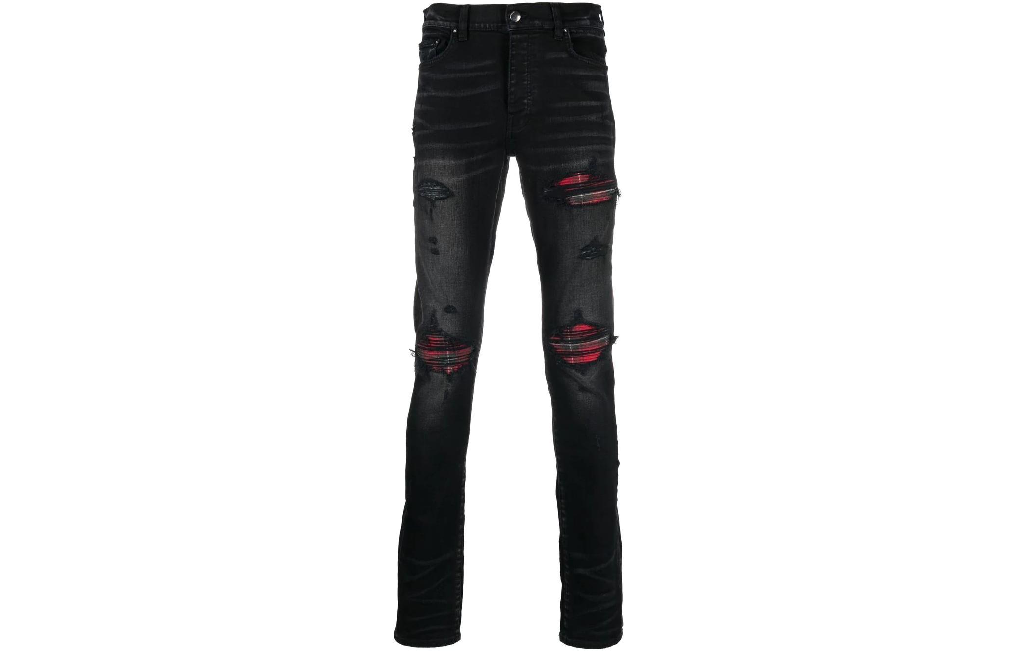 AMIRI FW22 Washed Slim-Fit Distressed Jeans Black . AW22MDS013-023