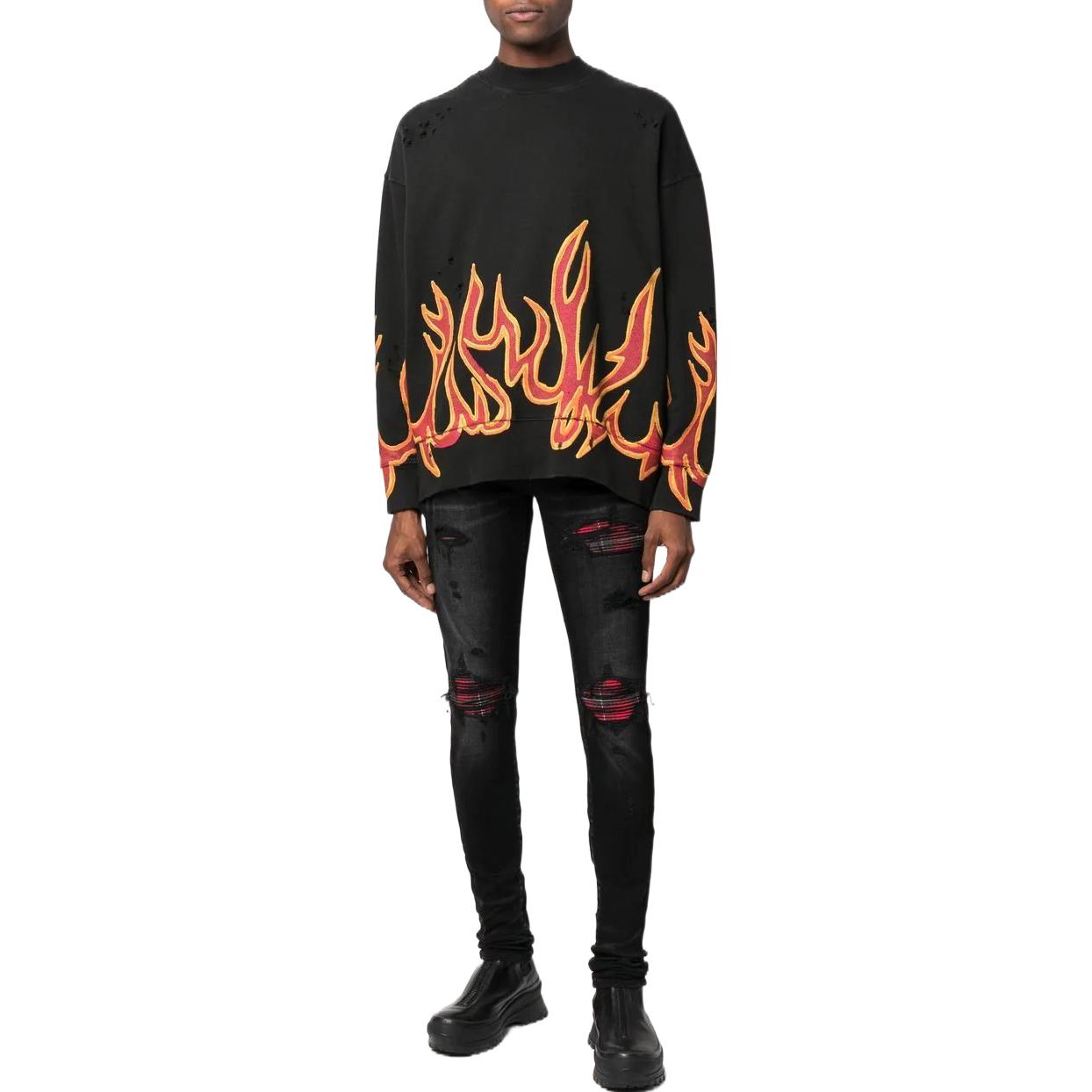 Lookbook AMIRI FW22 Jeans Ajustados Negros Lavados y Desgastados Slim Fit. AW22MDS013-023