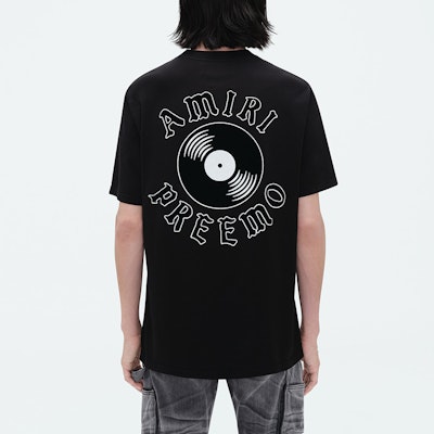AMIRI FW23 黑色T恤 字母唱片圖案印花 AW23MJG009-001 Shop AMIRI FW23 黑色T恤 字母唱片圖案印花 AW23MJG009-001
