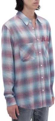 AMIRI Kemeja FW23 Kotak-Kotak Biru Merah Lengan Panjang Colorblock. AW23MSL089-573 Shop AMIRI Kemeja FW23 Kotak-Kotak Biru Merah Lengan Panjang Colorblock. AW23MSL089-573