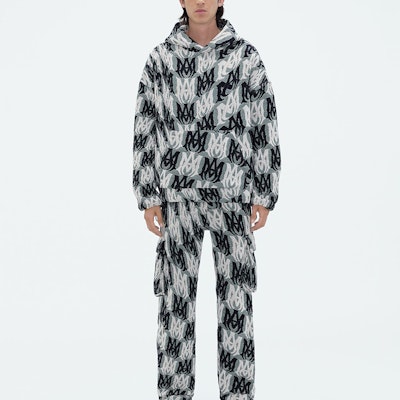 AMIRI FW23 全印花绿色连帽长袖卫衣上衣. AW23MOS010-560 Lookbook AMIRI FW23 全印花绿色连帽长袖卫衣上衣. AW23MOS010-560