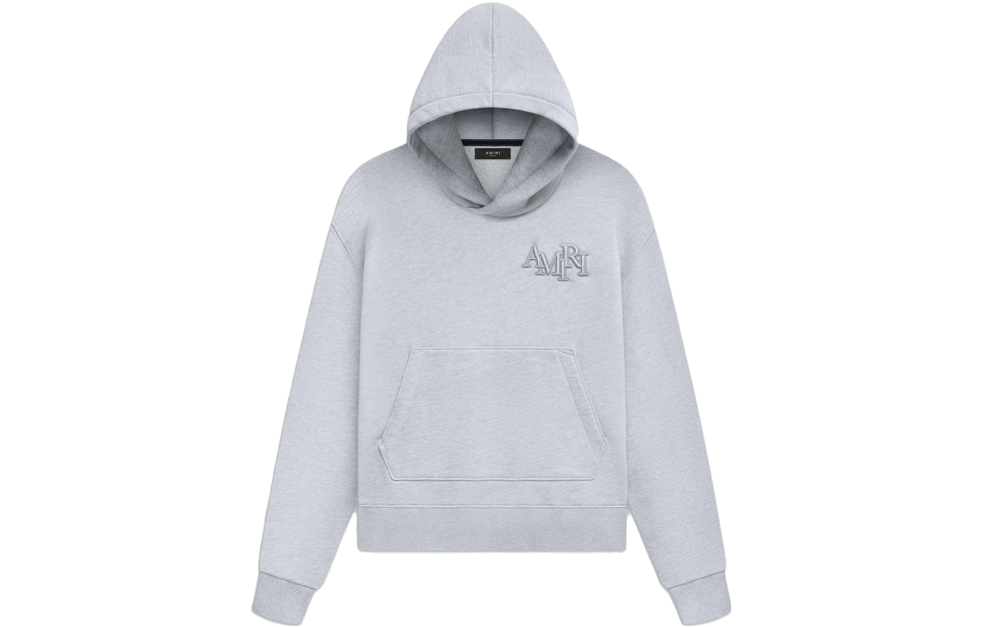 AMIRI FW23 Back Letter Print Hoodie Grey AW23MJG029-032