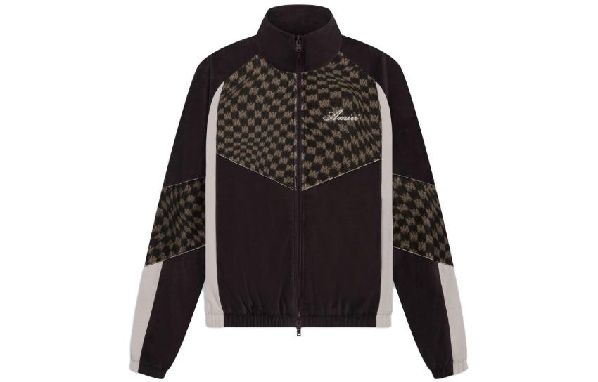 AMIRI FW23 Classic Patchwork Stand Collar Jacket Brown Male AW23MOS089-219