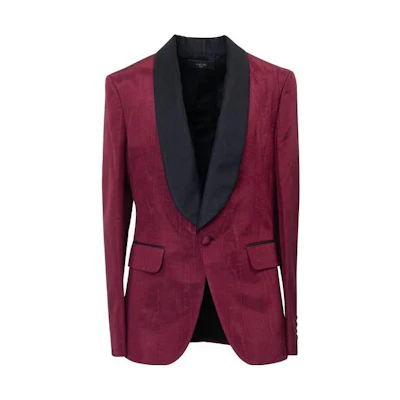 AMIRI FW23 Colorblock Button-Up Jacket Red Menswear MJR010-650