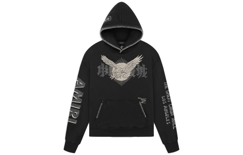 AMIRI FW23 Eagle Graphic Hoodie Black EXTGMJL002-097