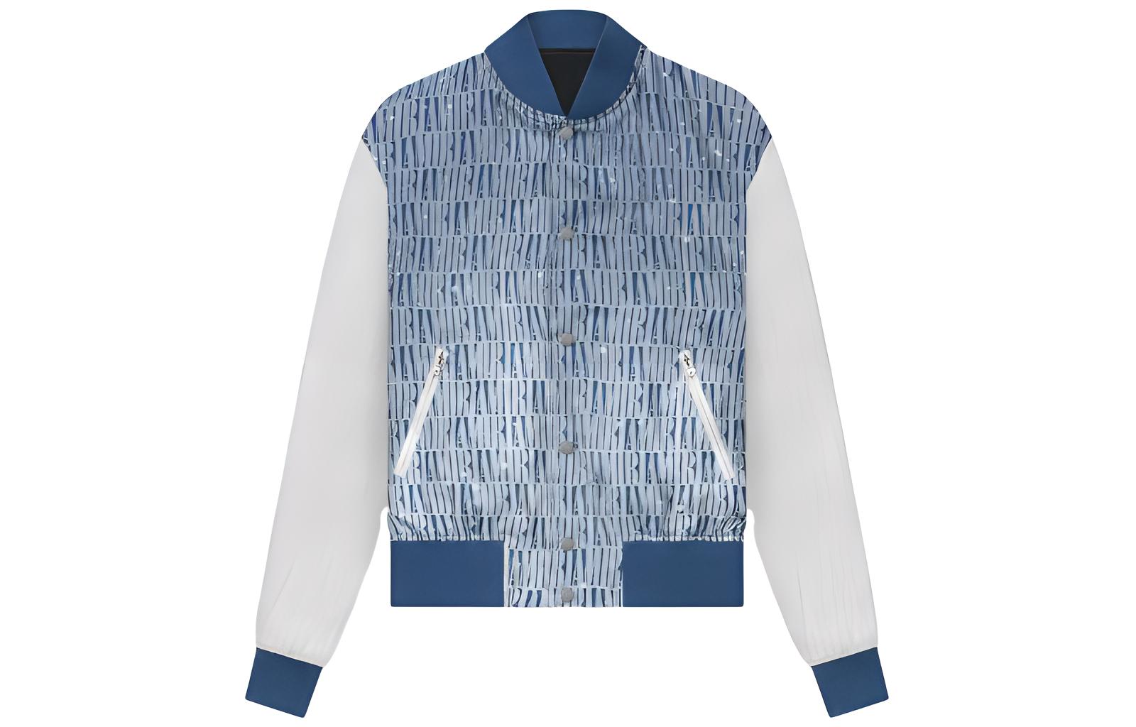 AMIRI FW23 Gradient Colorblock Zip Jacket Blue White - Long Sleeve PF23MOS030-420