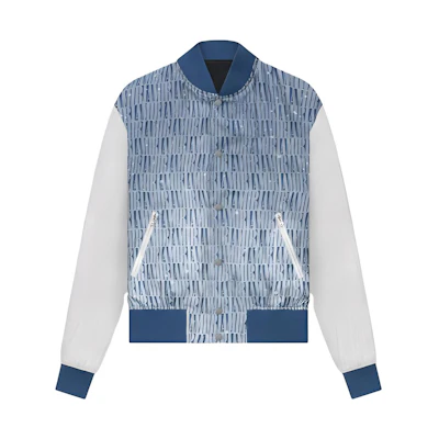 AMIRI FW23 Gradient Colorblock Zip Jacket Blue White - Long Sleeve PF23MOS030-420
