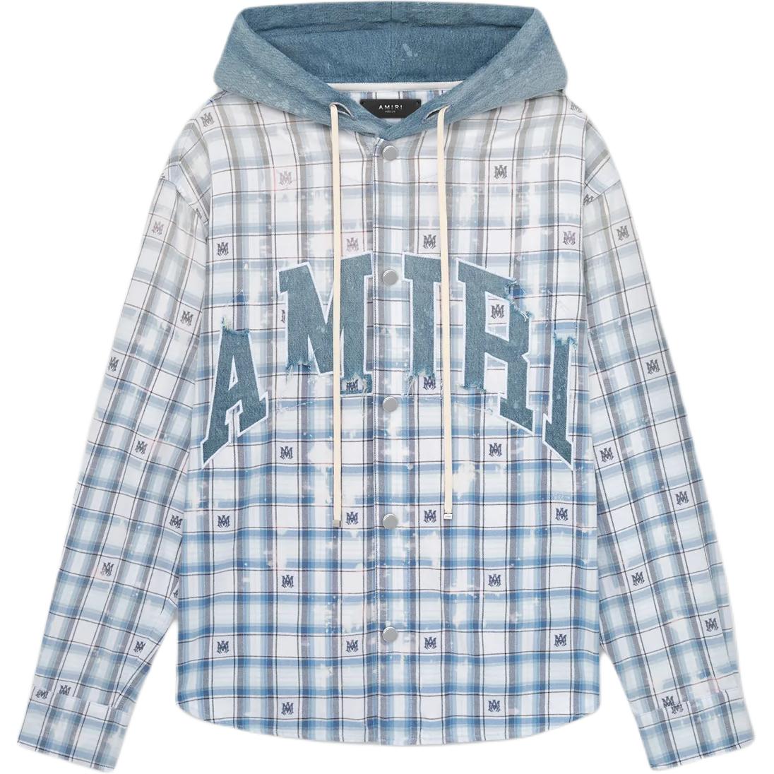 Order AMIRI FW24 單排釦連帽字母印花外套 藍色 AMSTOS1016-504