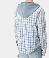 Purchase AMIRI FW24 單排釦連帽字母印花外套 藍色 AMSTOS1016-504