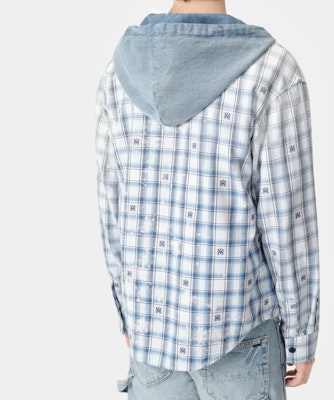 AMIRI FW24 單排釦連帽字母印花外套 藍色 AMSTOS1016-504 Purchase AMIRI FW24 單排釦連帽字母印花外套 藍色 AMSTOS1016-504