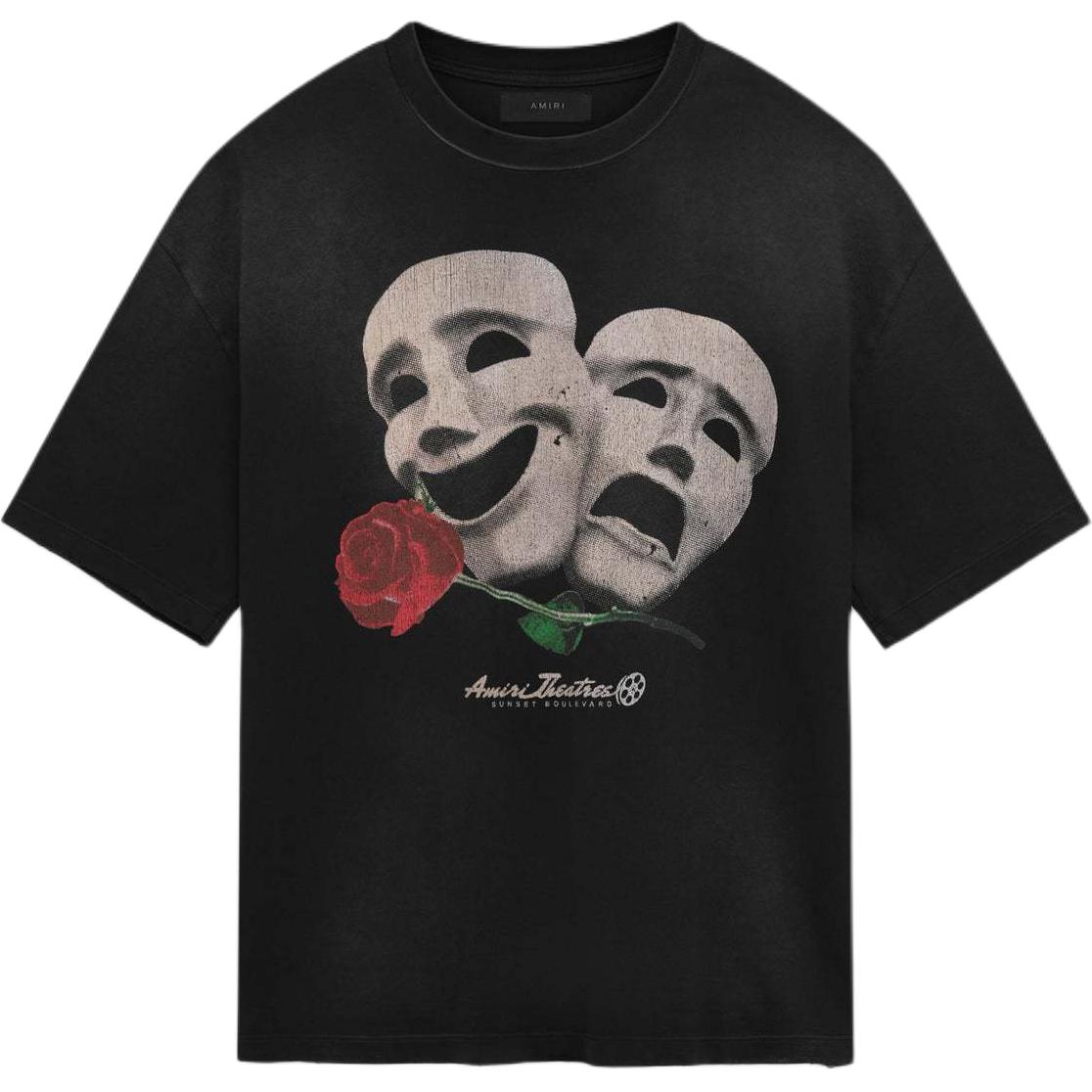 Order AMIRI 2024秋冬黑色印花寬鬆版型短袖T恤 男款 AMJYTE1100-001