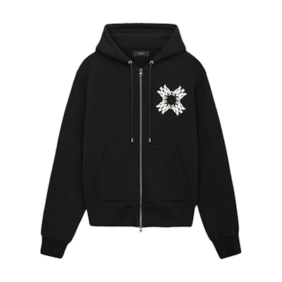 AMIRI FW24 Black Printed Zip-Up Hoodie Jacket AMJYHD1066-001