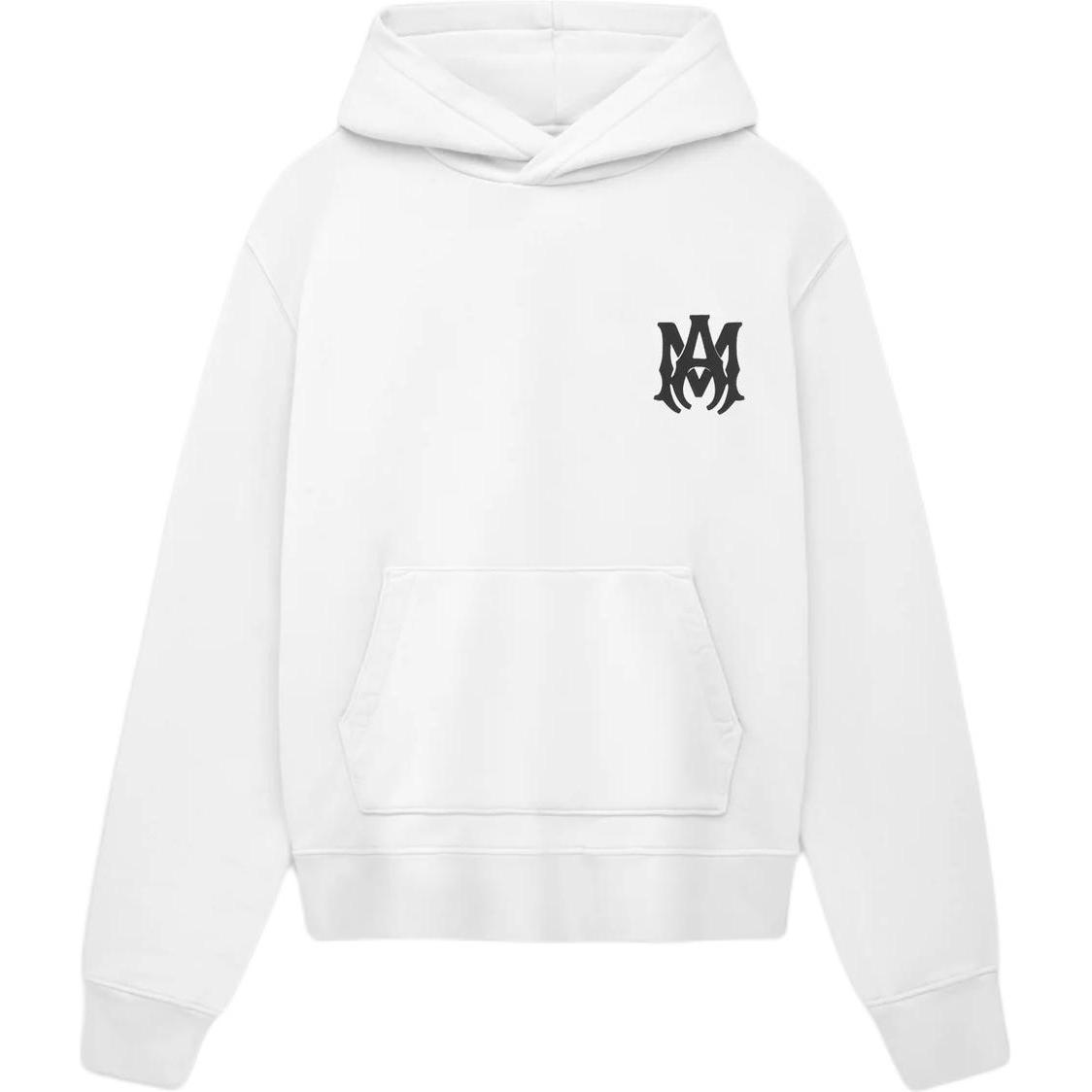 AMIRI FW24 Core Logo Hoodie White Long Sleeve Pullover AMJYHD1050-100