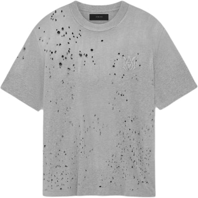 AMIRI FW24 灰色核心散彈刺繡標誌圓領T恤。 AMJYTE1059-030 Order AMIRI FW24 灰色核心散彈刺繡標誌圓領T恤。 AMJYTE1059-030