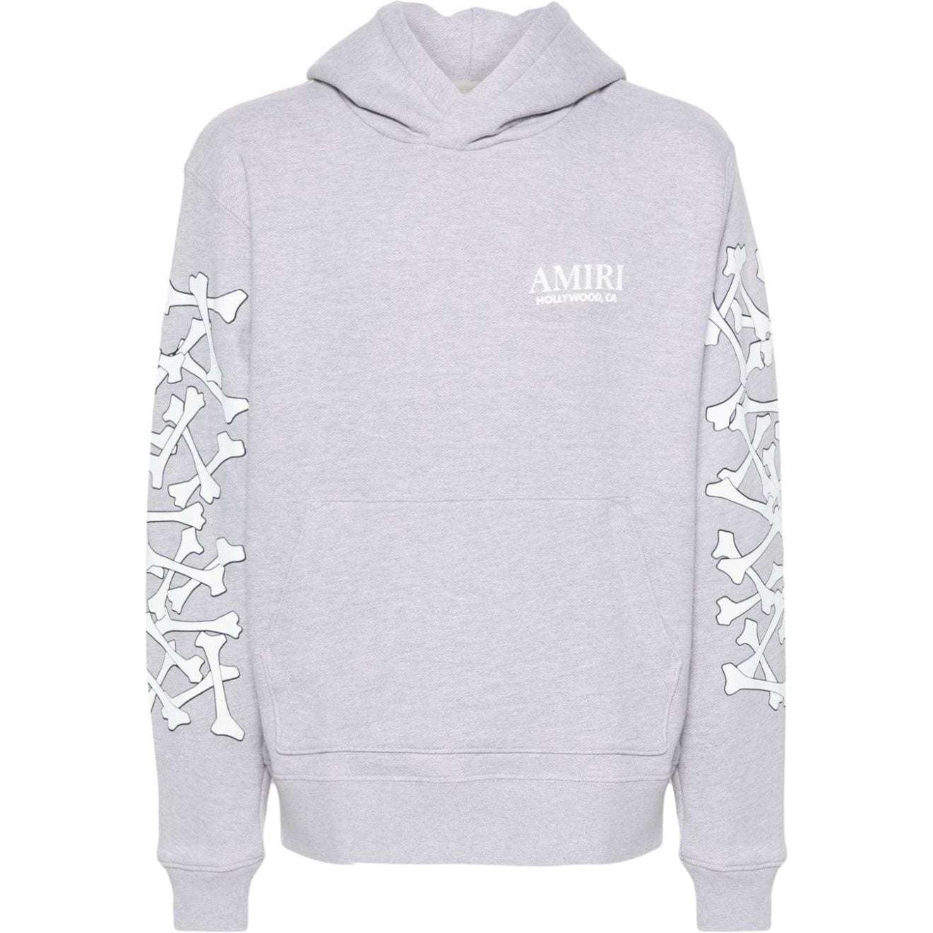 Order AMIRI FW24 Embossed Logo Textured Knit Hoodie Men’s Light Grey AMJYHD1051-GREY